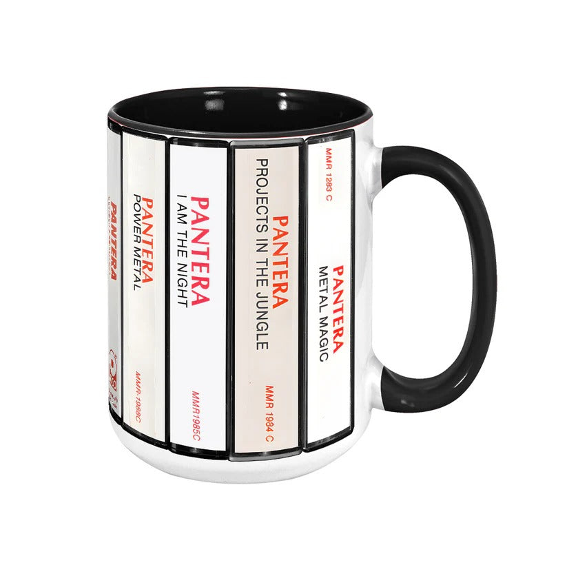 Pantera Cassette Style Accent Mug Retro Gift for Music Lovers GradoCreations