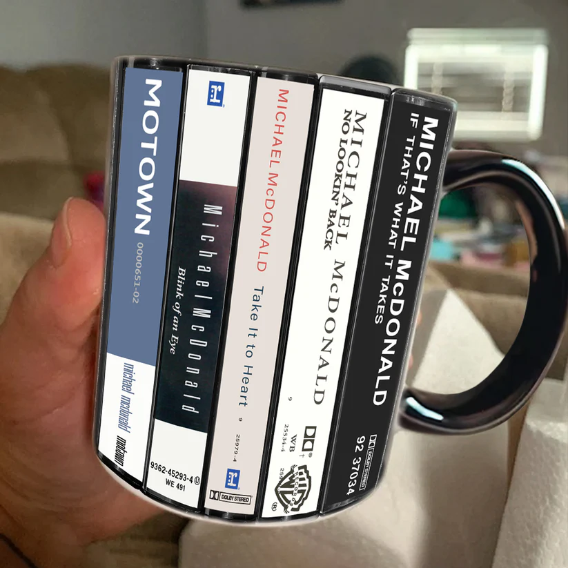 Retro Accent Mug Michael McDonald Cassette Design Gift GradoCreations