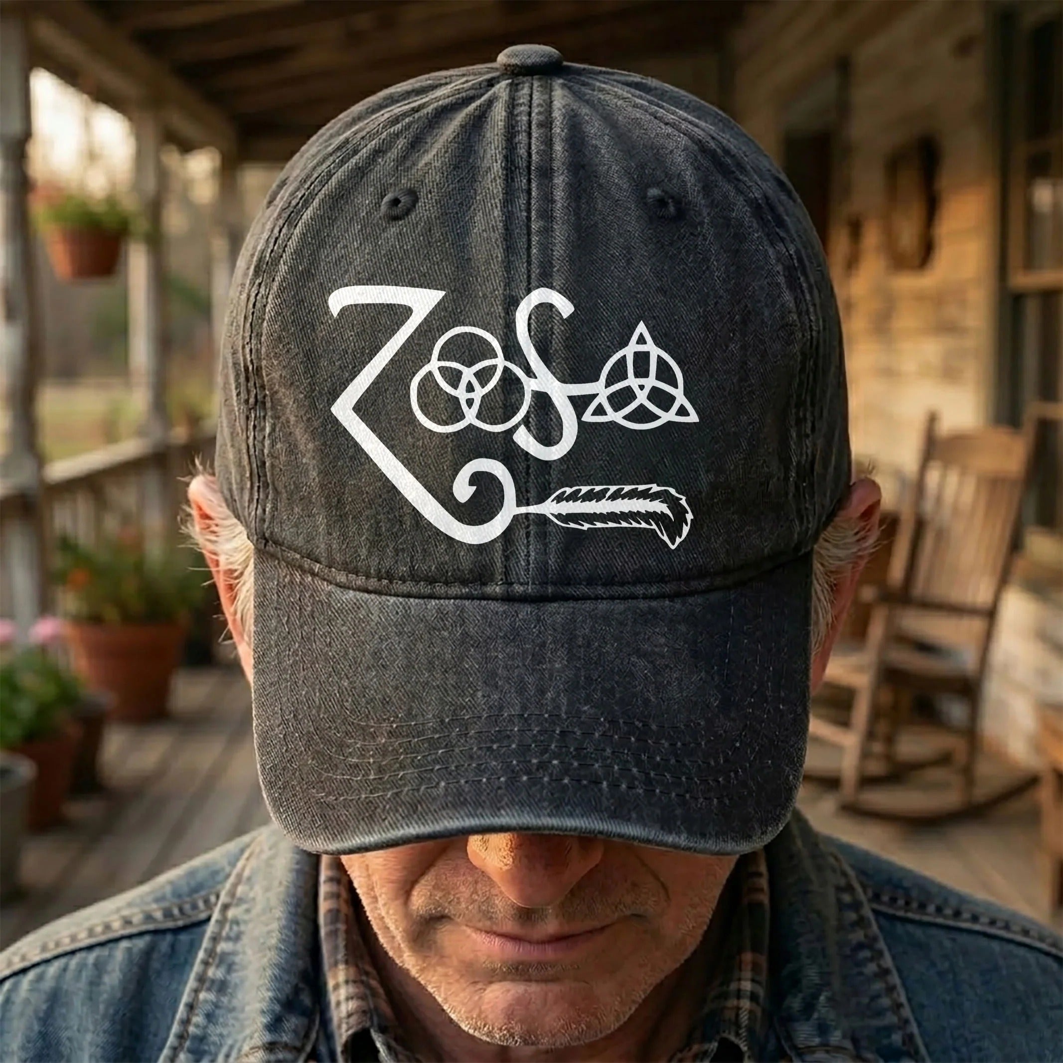 Personalized Led Zeppelin Denim Cap Custom Retro Hat Gift for Dad GradoCreations