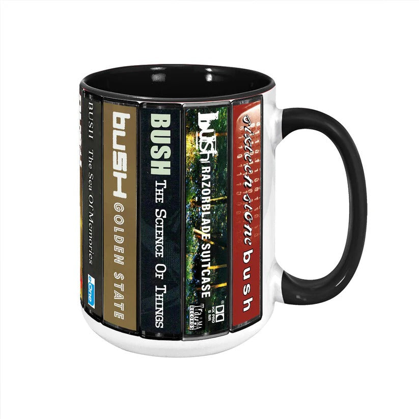 Retro Cassette Accent Mug High-Quality Ceramic Music Gift GradoCreations