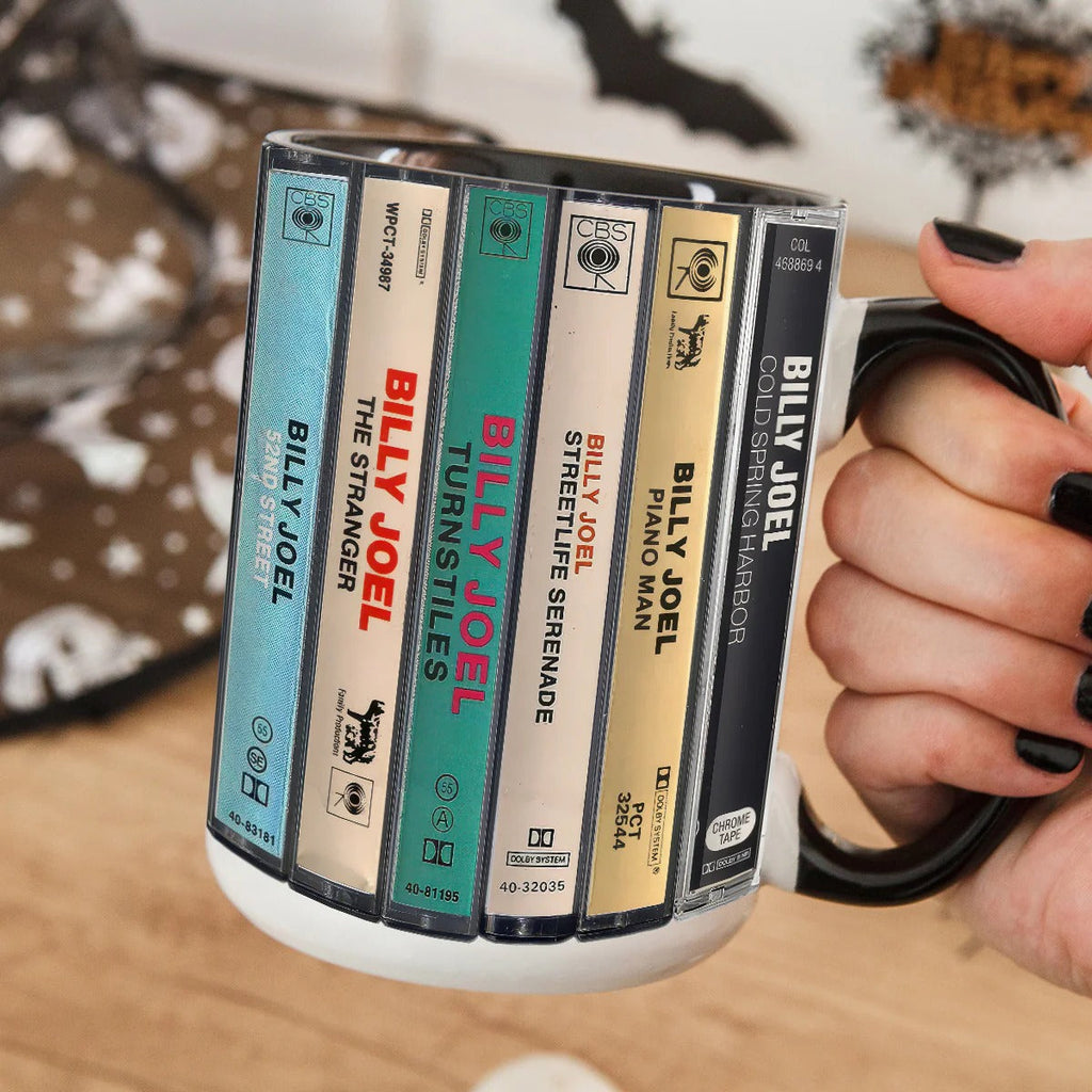 Billy Joel Cassette Accent Mug Retro Gift for Music Lovers GradoCreations