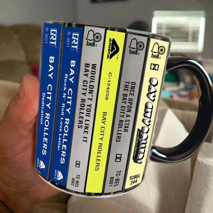 Bay City Rollers Retro Accent Mug Ceramic Cassette Gift GradoCreations