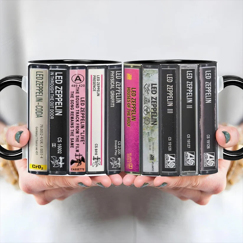 Led Zeppelin Retro Accent Mug Ceramic Drinkware Gift for Music Lovers GradoCreations