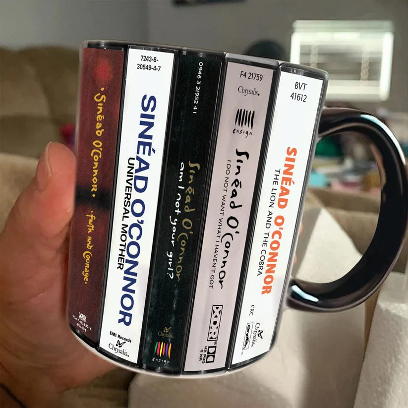 Sinéad O'Connor Cassette Accent Mug Retro Drinkware Gift GradoCreations