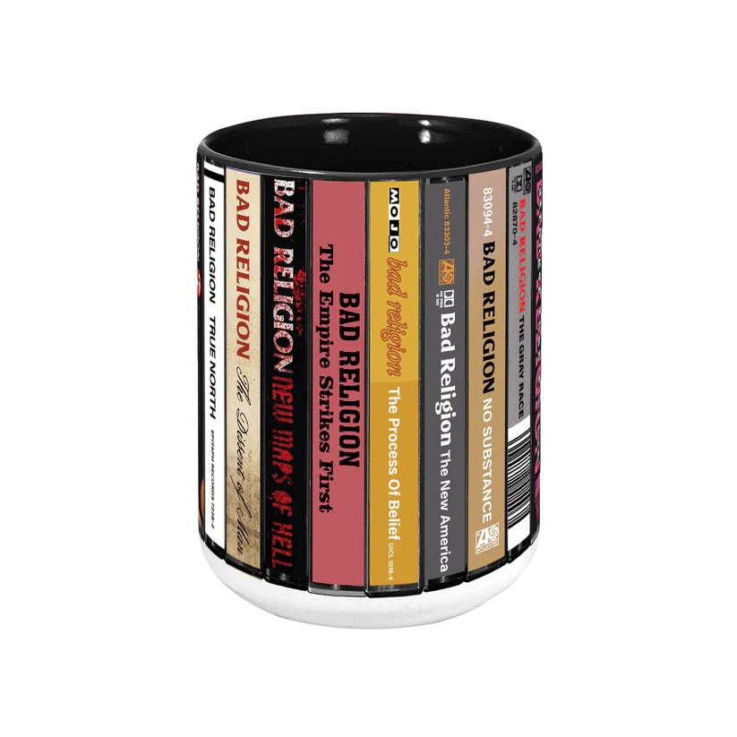 Bad Religion Cassette Collection Accent Mug Retro Ceramic Gift GradoCreations