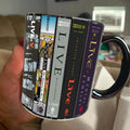 Retro Live Albums Cassette Accent Mug Ceramic Drinkware Gift GradoCreations