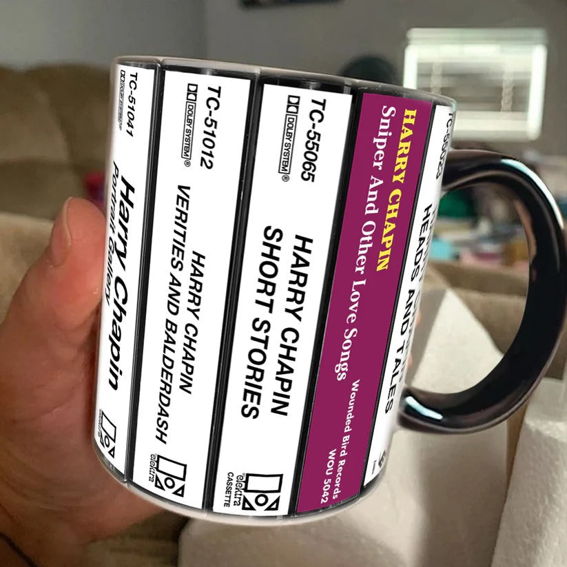 Harry Chapin Cassette Collection Accent Mug Ceramic Gift GradoCreations