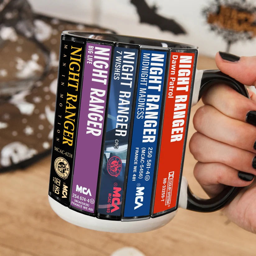 Personalized Retro Cassette Accent Mug Gift for Music Lovers GradoCreations