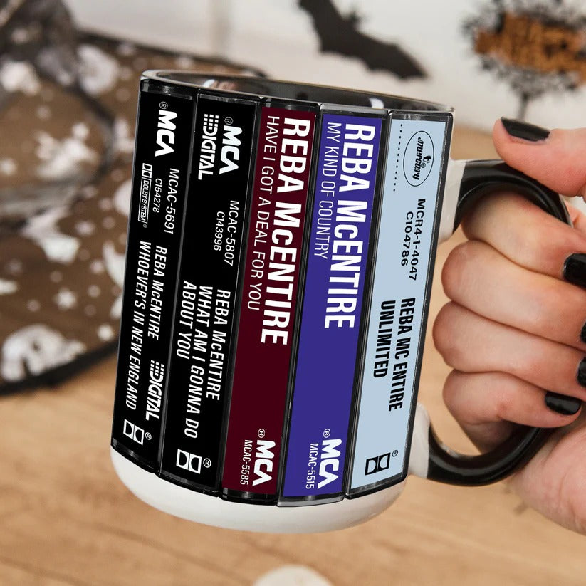 Reba McEntire Retro Cassette Accent Mug Custom Gift GradoCreations