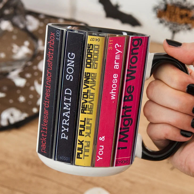 Radiohead Amnesiac Album Cassette Mug Retro Accent Gift GradoCreations