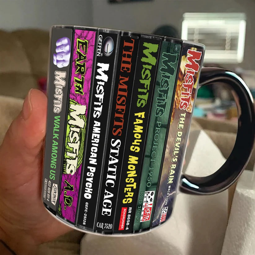 Retro Misfits Cassette Accent Mug Unique Gift for Music Lovers GradoCreations