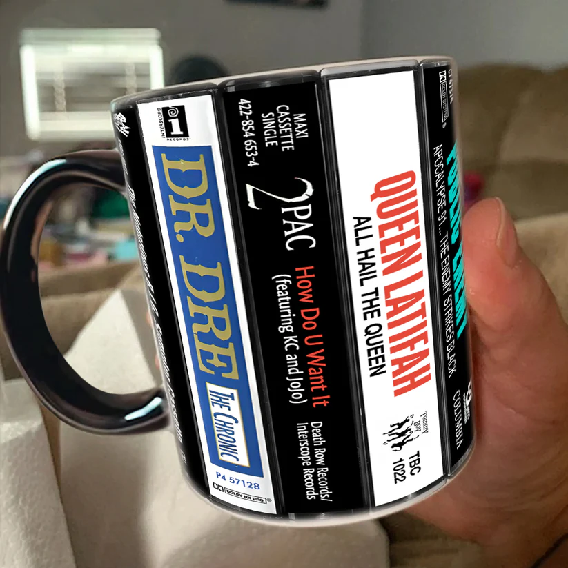 Retro Hip Hop Tapes Accent Mug Ceramic Drinkware Gift GradoCreations