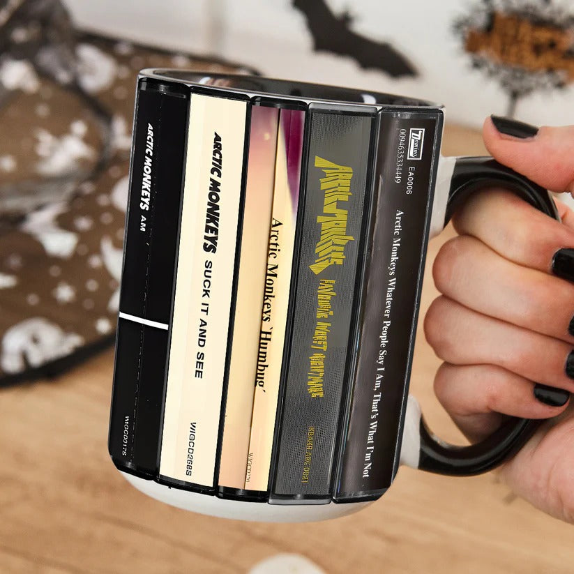 Retro Arctic Monkeys Album Cassette Accent Mug Ceramic Drinkware GradoCreations