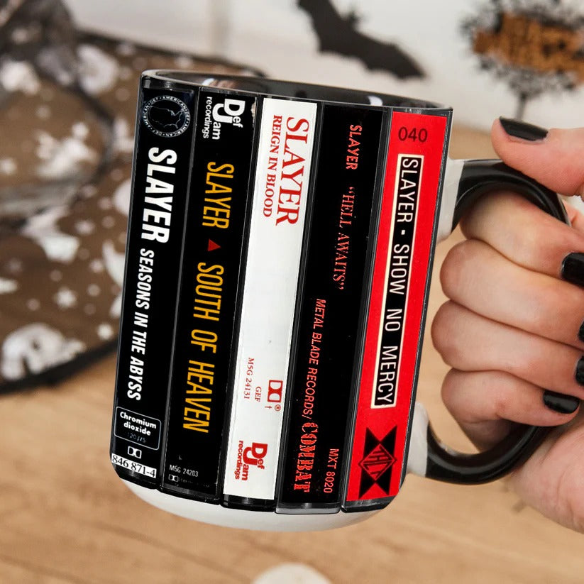 Slayer Cassette Retro Accent Mug Ceramic Music Gift GradoCreations