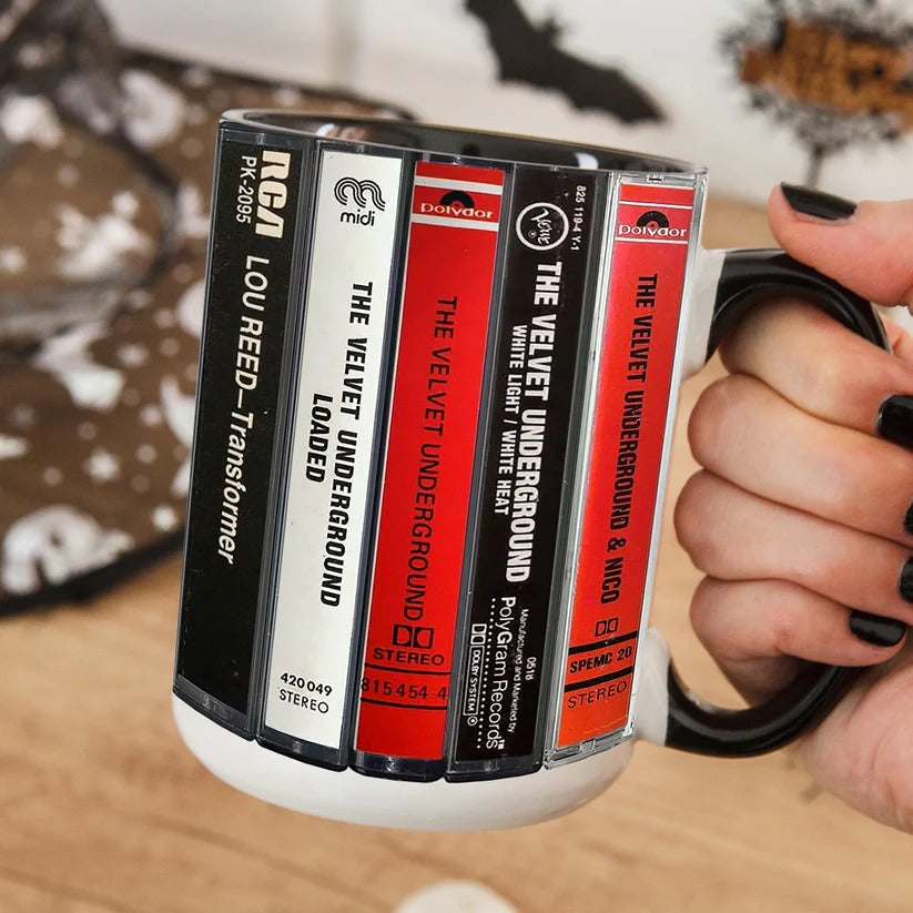 Lou Reed Cassette Retro Accent Mug for Music Lovers GradoCreations