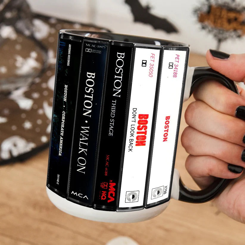 Boston Albums Cassette Collection Ceramic Accent Mug Retro Gift GradoCreations
