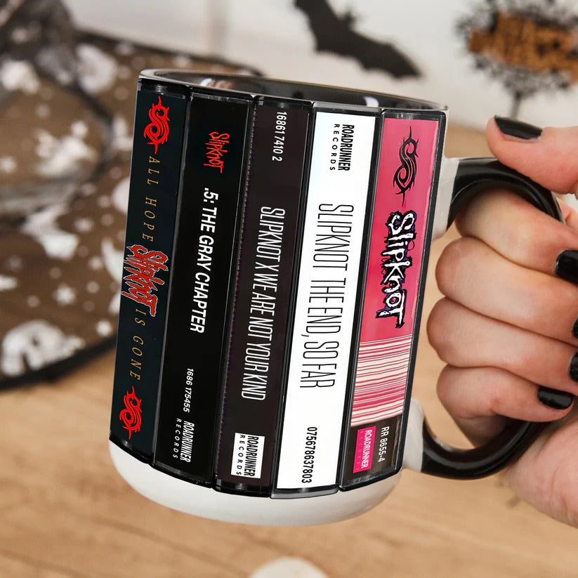 Slipknot Cassette Accent Mug Retro Ceramic Drinkware Gift GradoCreations