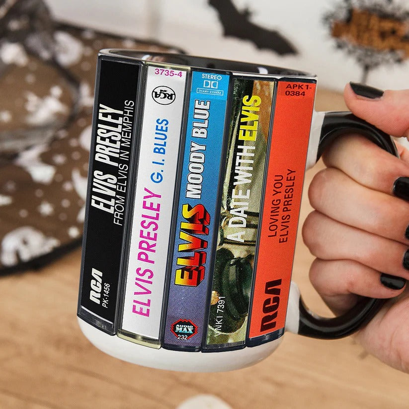 Elvis Presley Cassette Mug Retro Accent Gift for Music Lovers GradoCreations