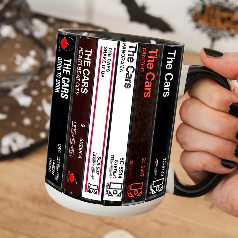 Retro Accent Mug The Cars Albums Cassette Collection Gift GradoCreations