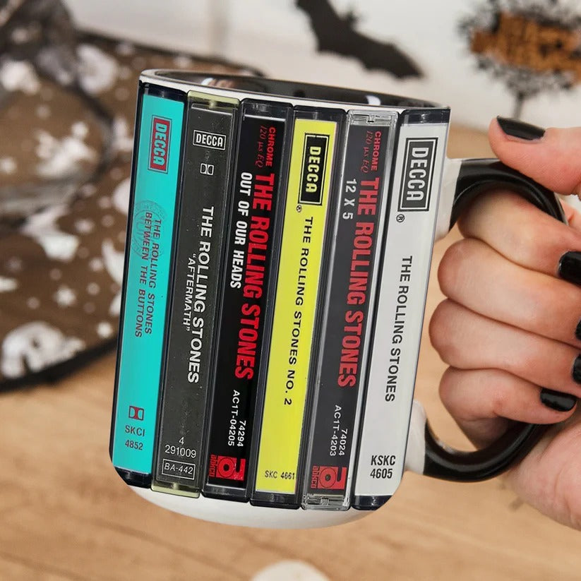 Rolling Stones Cassette Design Accent Mug Retro Gift GradoCreations
