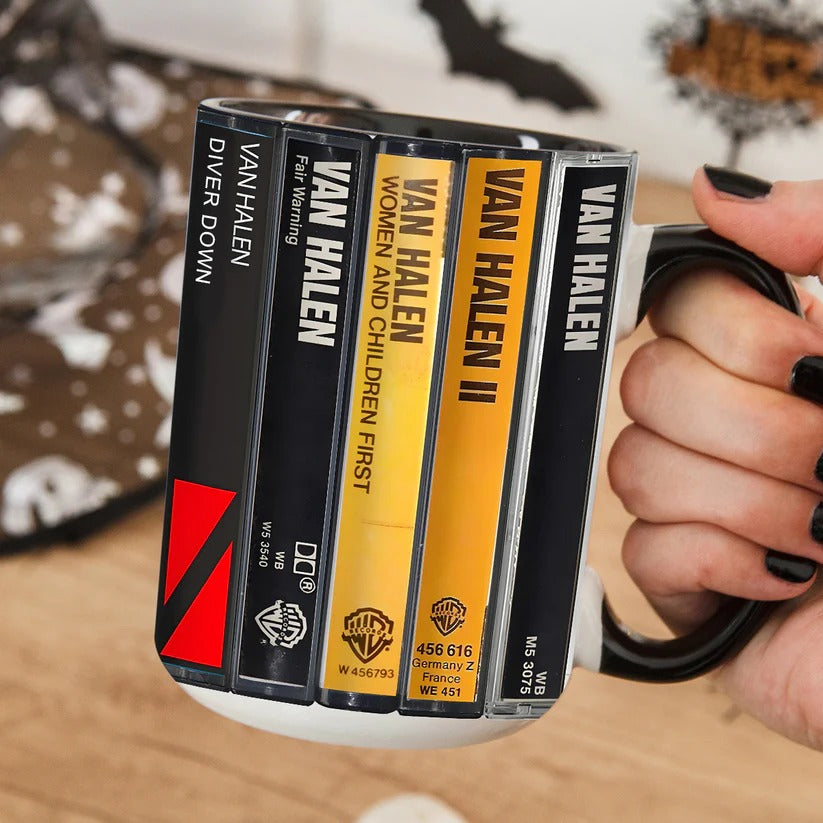 Van Halen Cassette Accent Mug Retro Music Gift GradoCreations