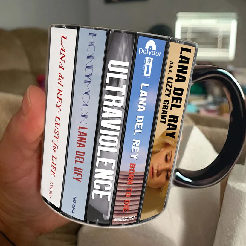 Retro Accent Mug with Lana Del Rey Cassette Collection Design GradoCreations