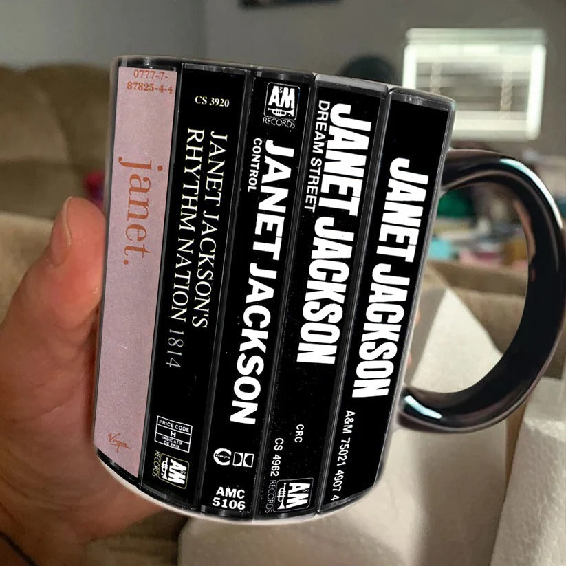 Janet Jackson Cassette Mug Retro Accent Ceramic Gift GradoCreations
