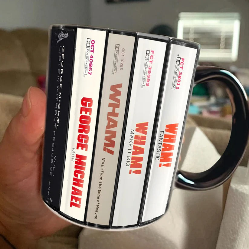 George Michael Cassette Accent Mug Retro Music Gift GradoCreations