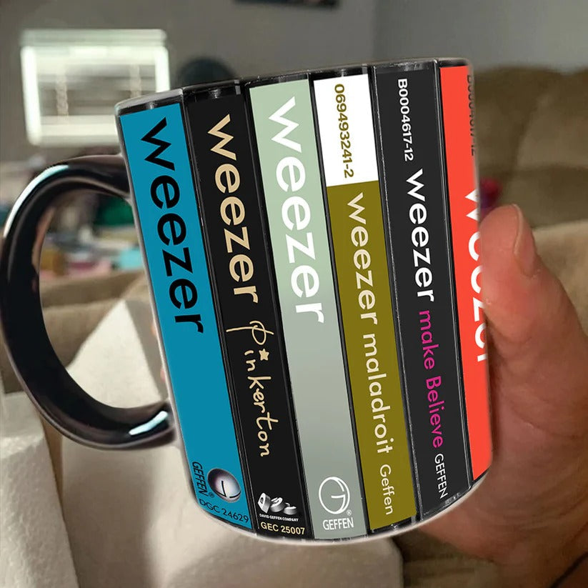 Weezer Albums Retro Accent Mug Ceramic Drinkware Gift GradoCreations