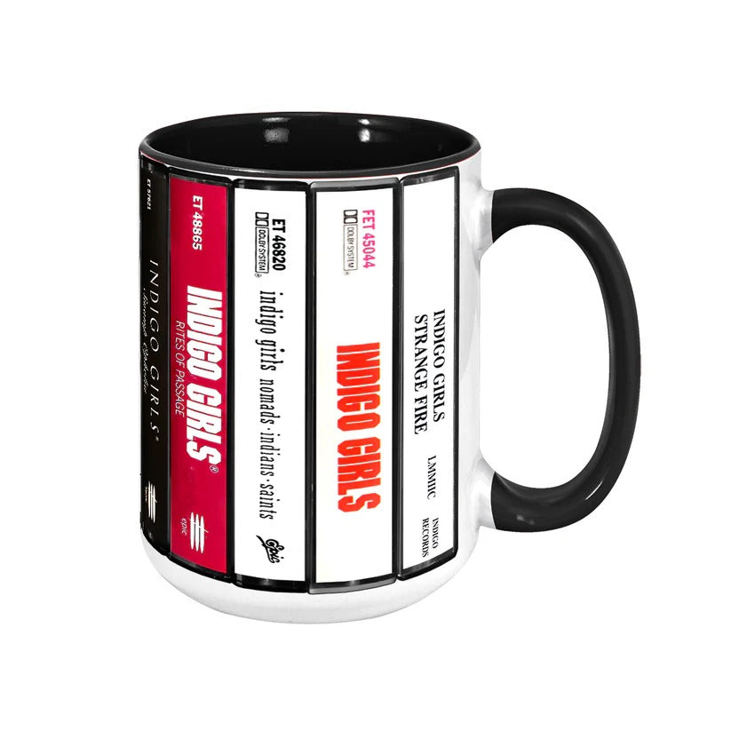 Indigo Girls Cassette Collection Accent Mug Ceramic Gift GradoCreations