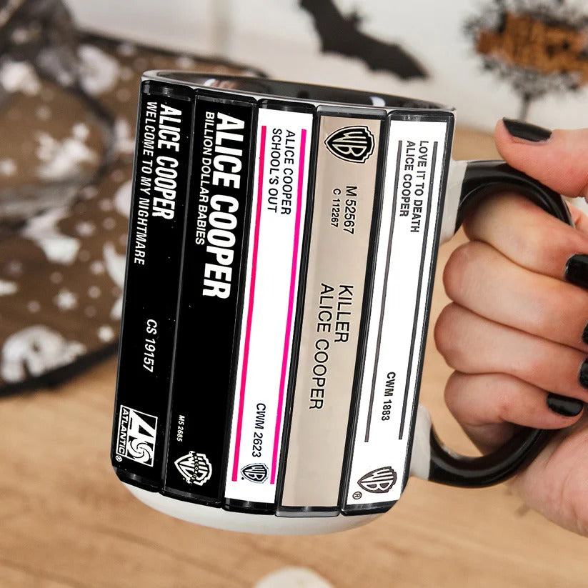 Alice Cooper Cassette Collection Ceramic Accent Mug Gift GradoCreations