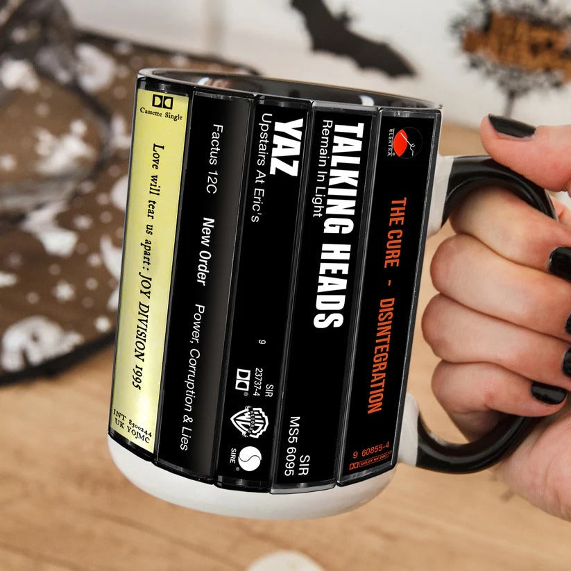 Retro New Wave Music Cassette Accent Mug Gift for Music Lovers GradoCreations