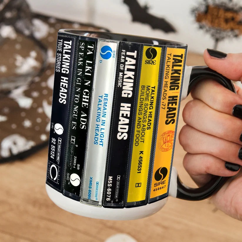 Talking Heads Cassette Collection Accent Mug Gift for Music Lovers GradoCreations