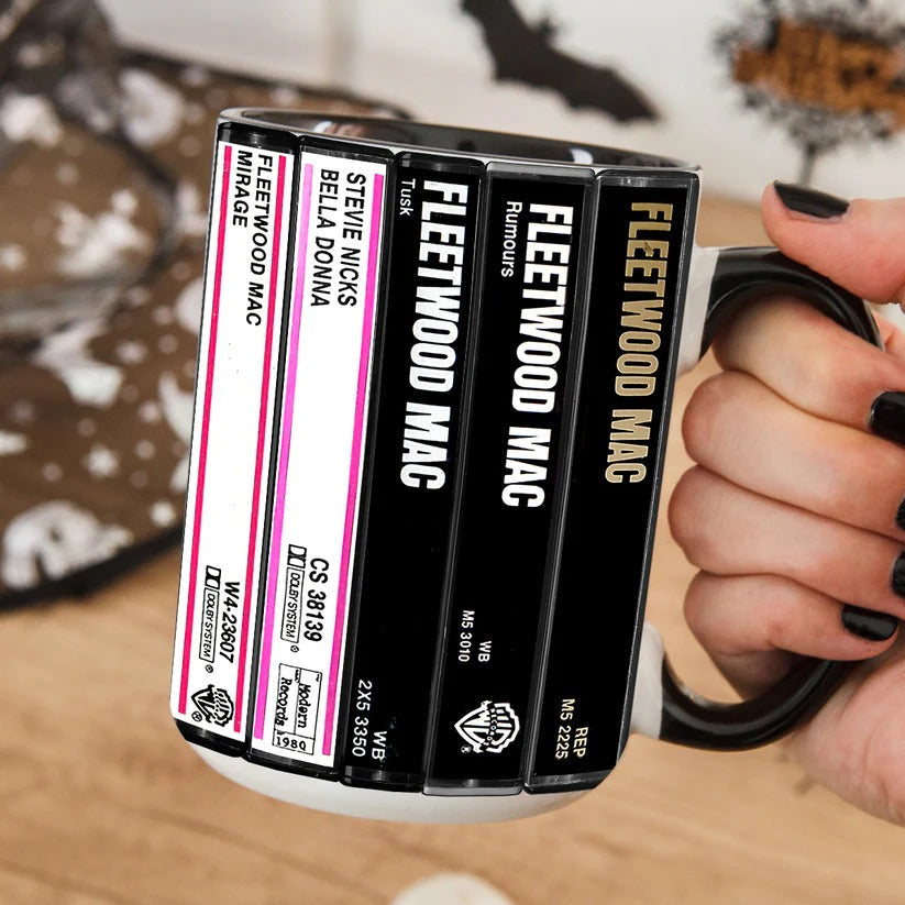 Retro Ceramic Accent Mug Stevie Nicks Cassette Collection GradoCreations