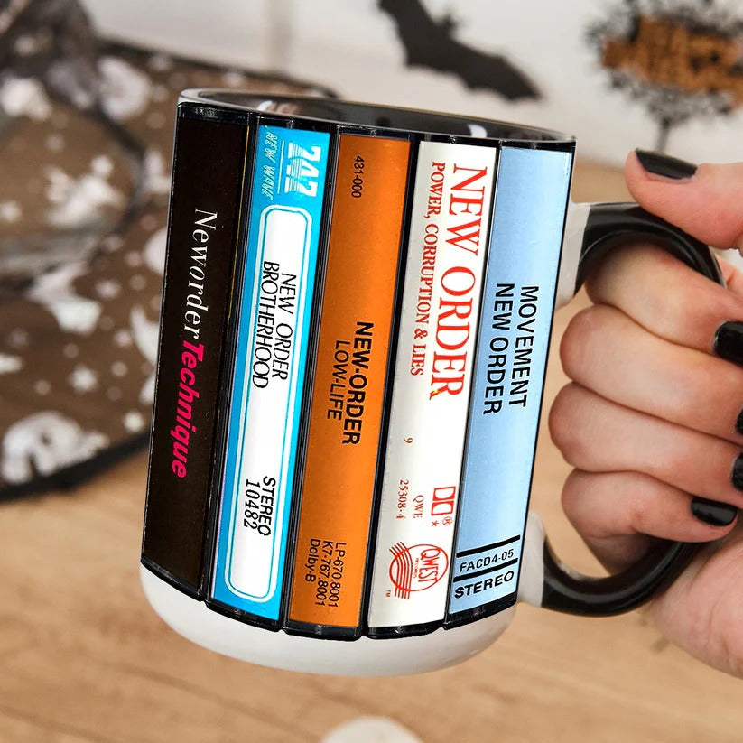 New Order Music Cassette Accent Mug Ceramic Gift for Fans GradoCreations