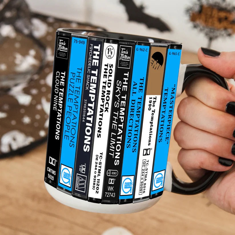 Retro Ceramic Accent Mug Featuring The Temptations Cassette Collection GradoCreations