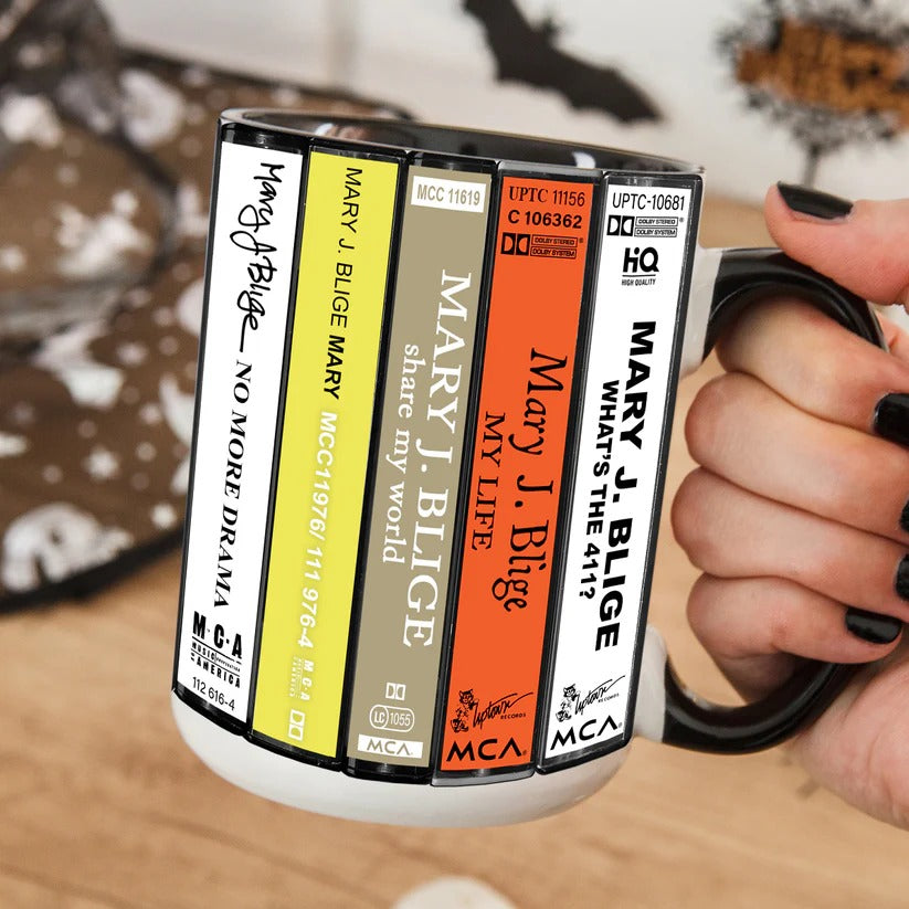 Mary J. Blige Cassette Collection Retro Accent Mug Gift GradoCreations