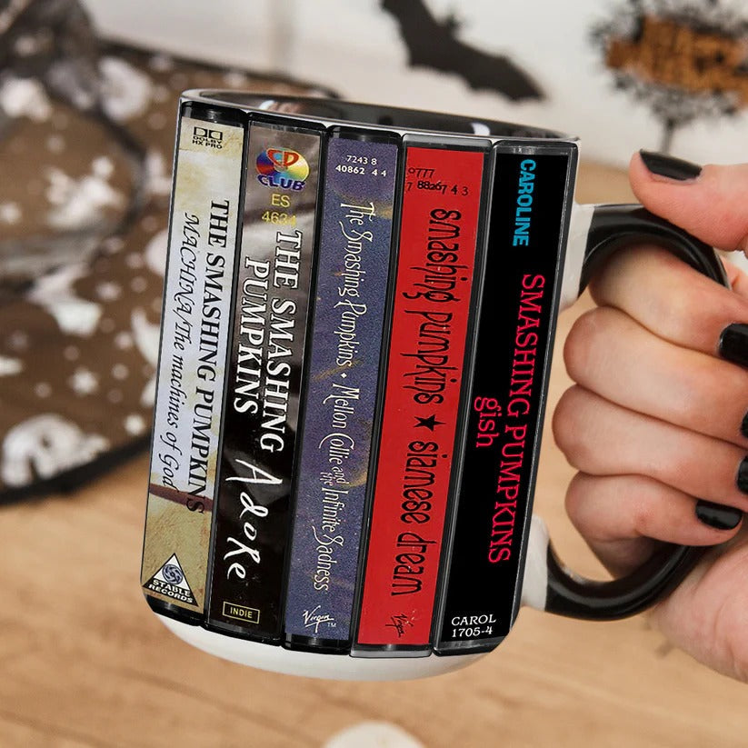 Retro Cassette Accent Mug Featuring The Smashing Pumpkins Music GradoCreations