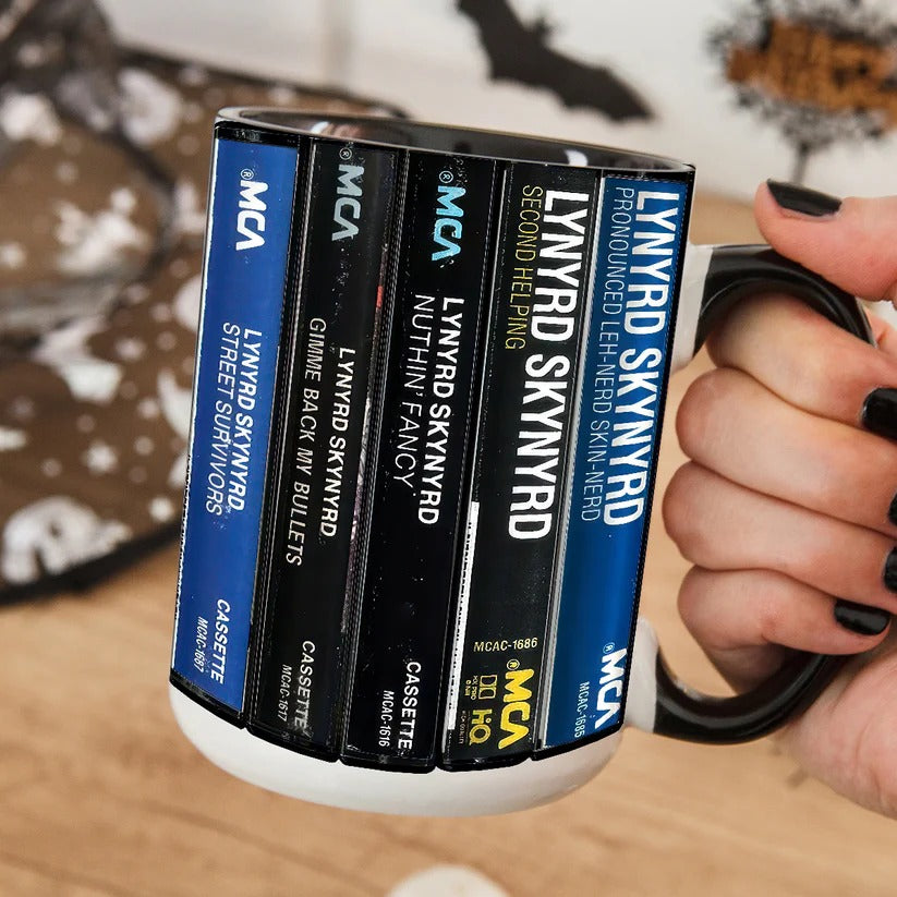 Lynyrd Skynyrd Cassette Accent Mug Retro Gift for Music Lovers GradoCreations