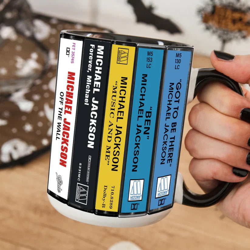 Michael Jackson Retro Cassette Accent Mug Gift for Music Lovers GradoCreations