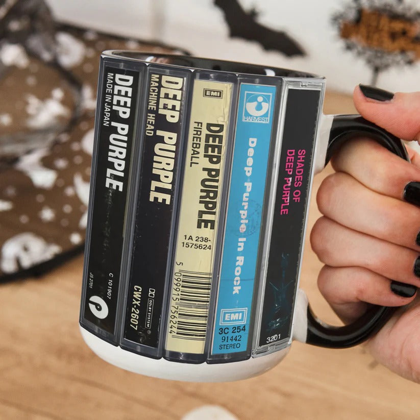 Deep Purple Cassette Accent Mug Gift for Music Lovers GradoCreations