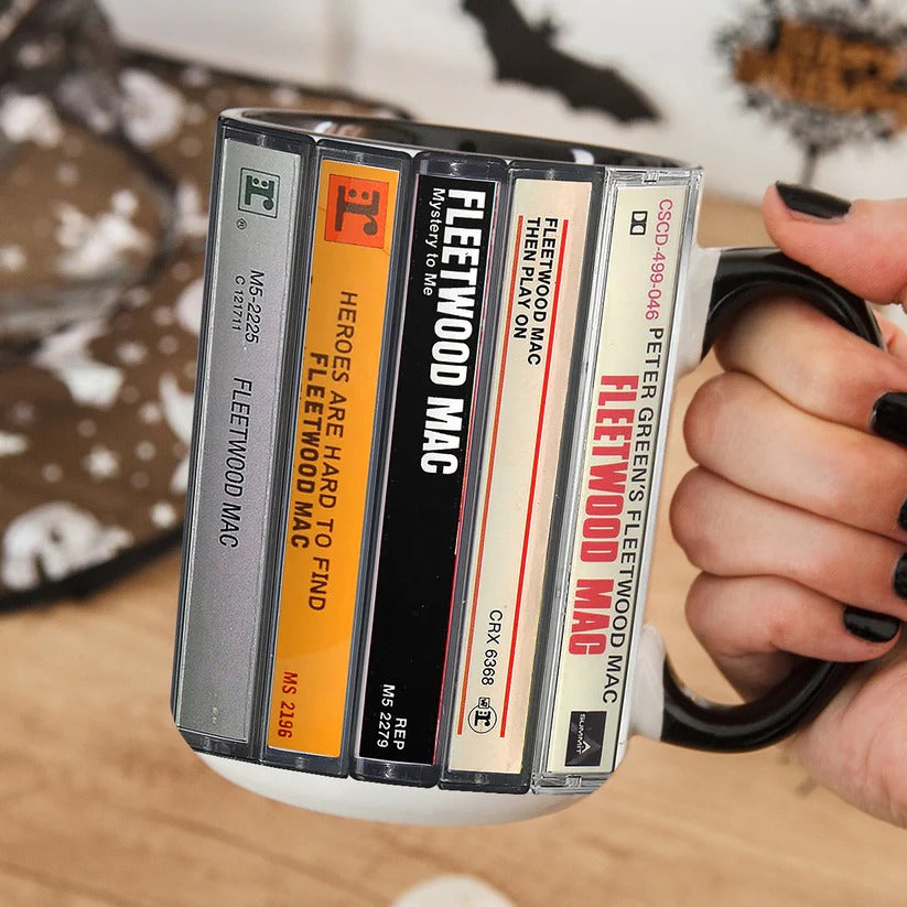 Fleetwood Mac Cassette Collection Accent Mug Retro Gift GradoCreations