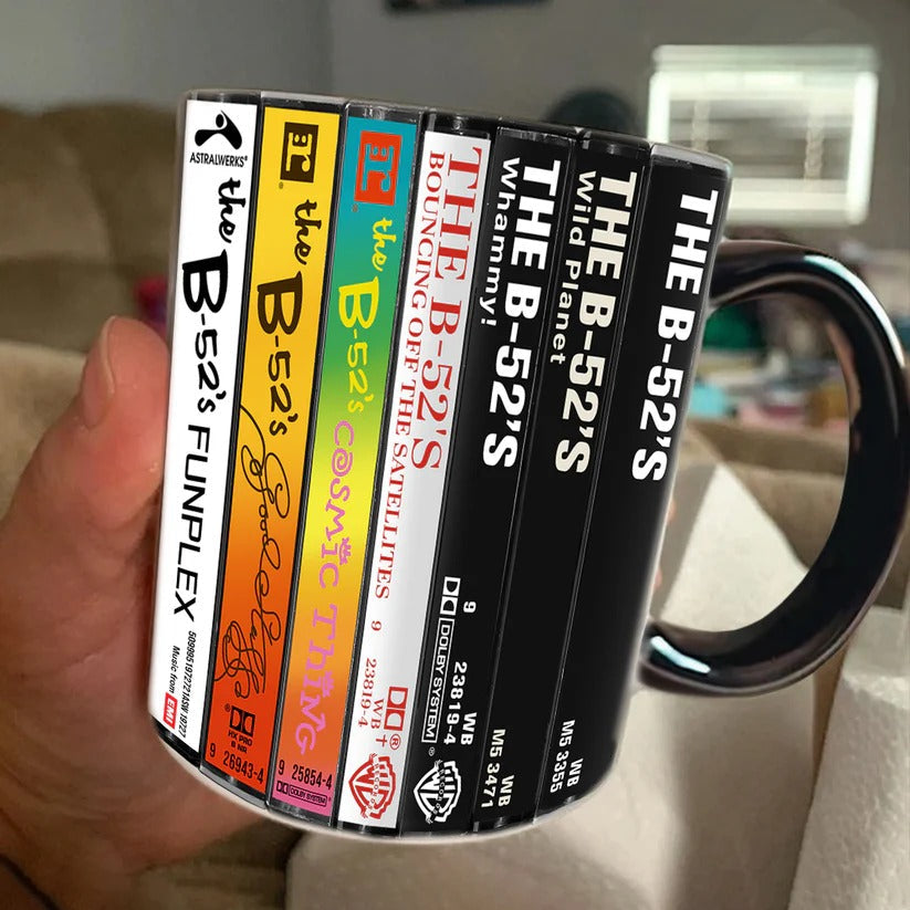 The B-52's Cassette Collection Accent Mug Retro Drinkware Gift GradoCreations