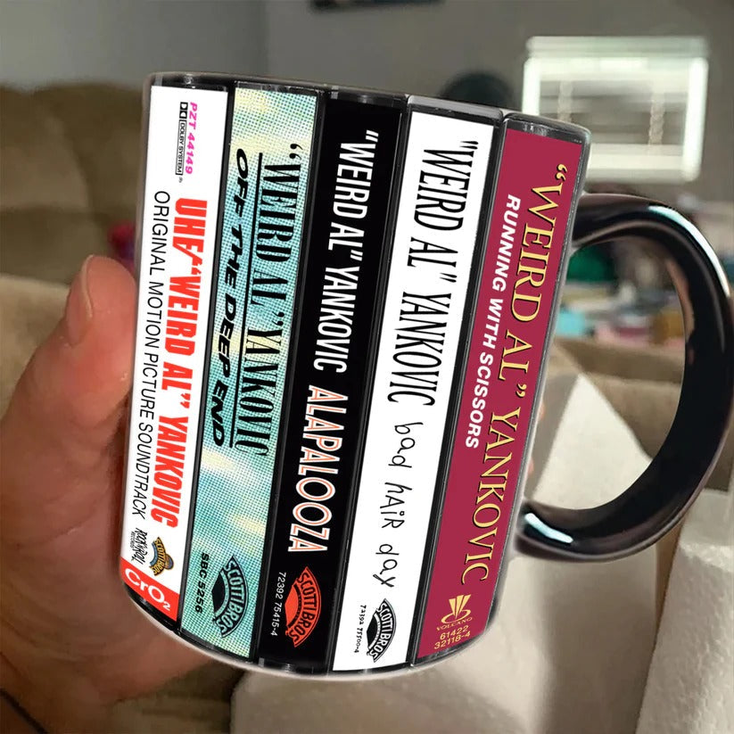 Retro Weird Al Yankovic Cassette Accent Mug Gift for Music Lovers GradoCreations
