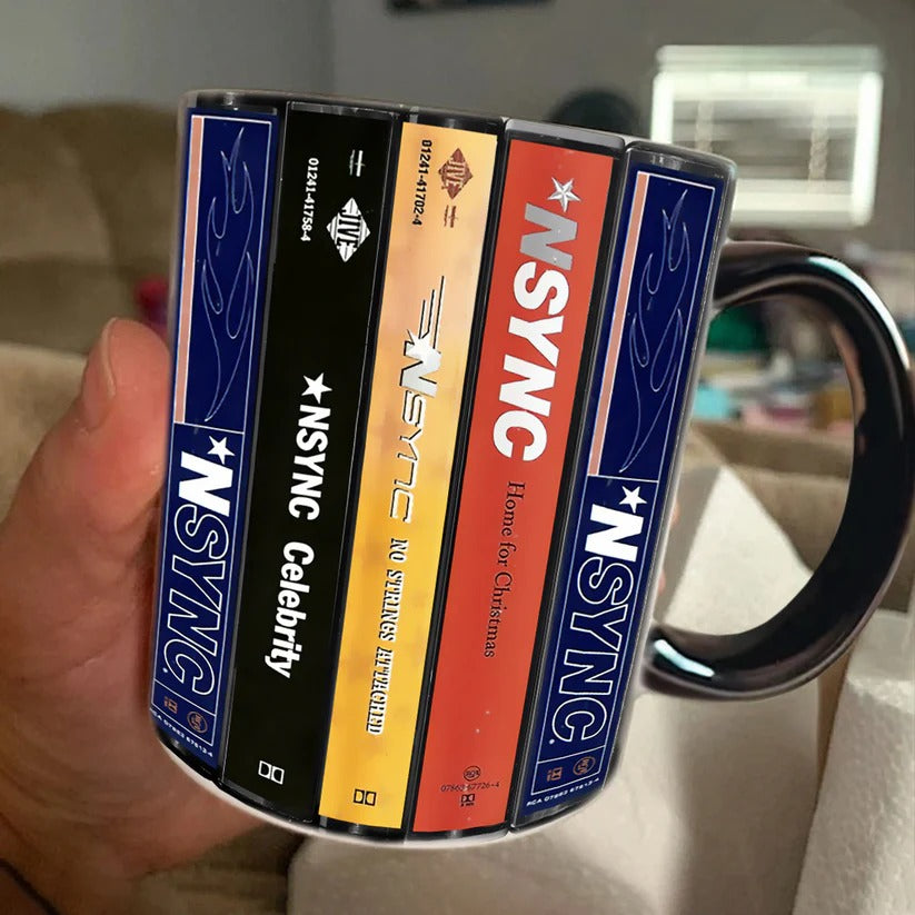 NSYNC Cassette Collection Accent Mug Retro Gift for Music Lovers GradoCreations
