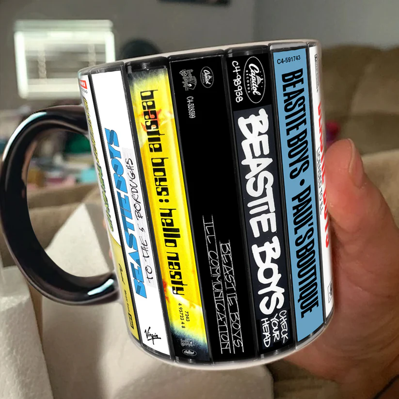 Retro Beastie Boys Cassette Accent Mug Ceramic Drinkware Gift GradoCreations