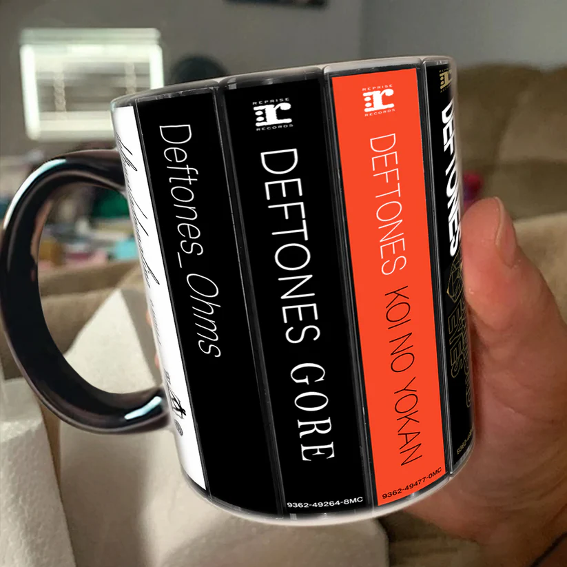 Deftones Cassette Collection Ceramic Accent Mug Gift for Music Lovers GradoCreations