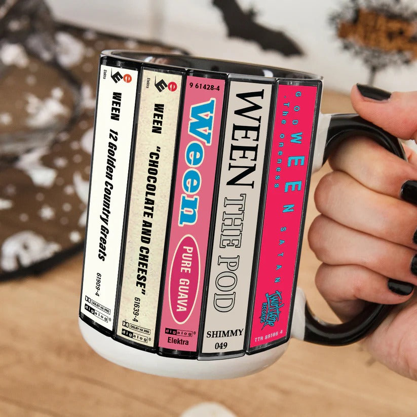 Ween Cassette Collection Retro Accent Mug Gift for Music Lovers GradoCreations