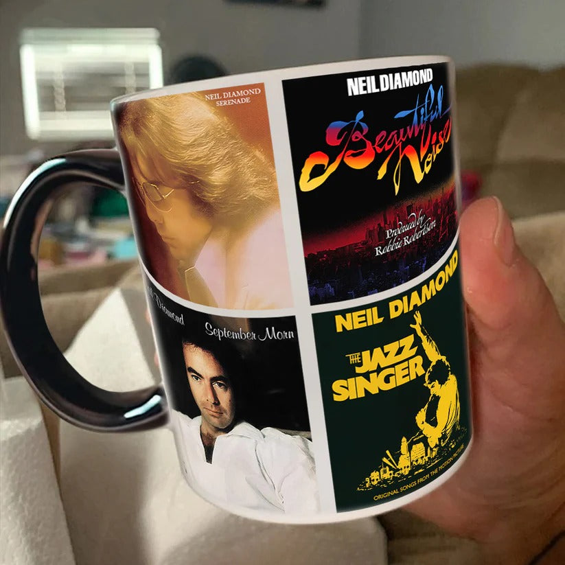 Neil Diamond Albums Cover Retro Ceramic Accent Mug Gift GradoCreations