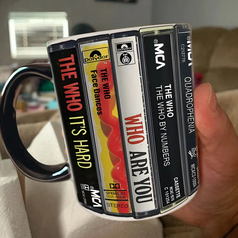 The Who Retro Cassette Accent Mug Ceramic Drinkware Gift GradoCreations